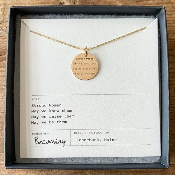 Strong Women Necklace in Yellow Gold Conti Jewelers Endwell, NY