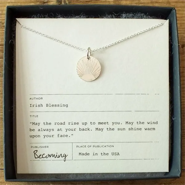 Irish Blessing Necklace in Sterling Silver Conti Jewelers Endwell, NY