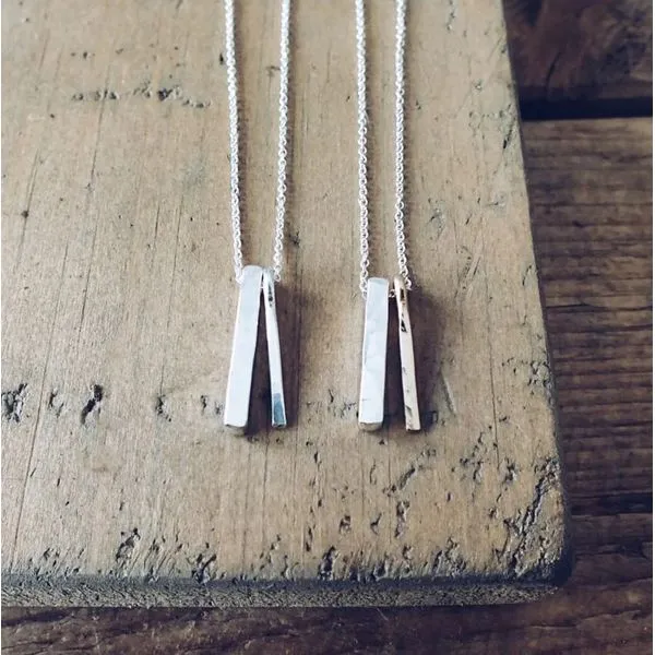 Through Thick & Thin Necklace in Sterling Silver Image 2 Conti Jewelers Endwell, NY