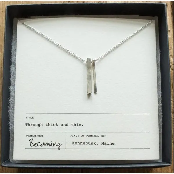 Through Thick & Thin Necklace in Sterling Silver Image 3 Conti Jewelers Endwell, NY
