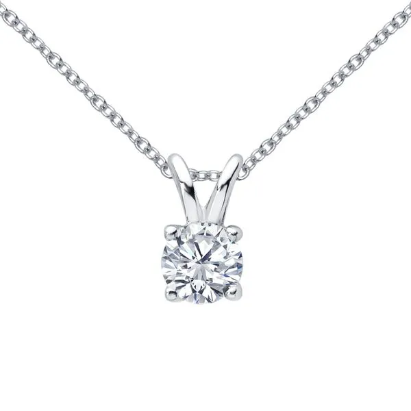 Solitaire simulated Diamond Necklace Conti Jewelers Endwell, NY