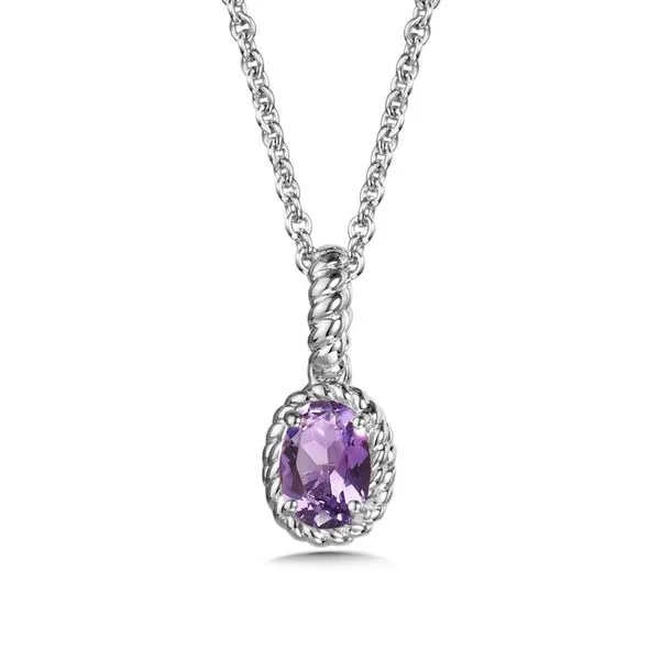 Amethyst Birthstone Necklace in Sterling Silver Conti Jewelers Endwell, NY