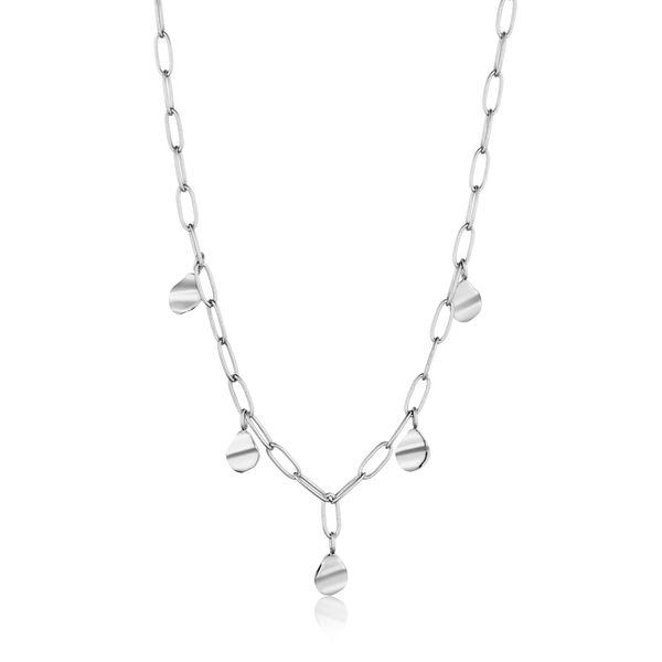 Silver Crush Drop Discs Necklace Conti Jewelers Endwell, NY