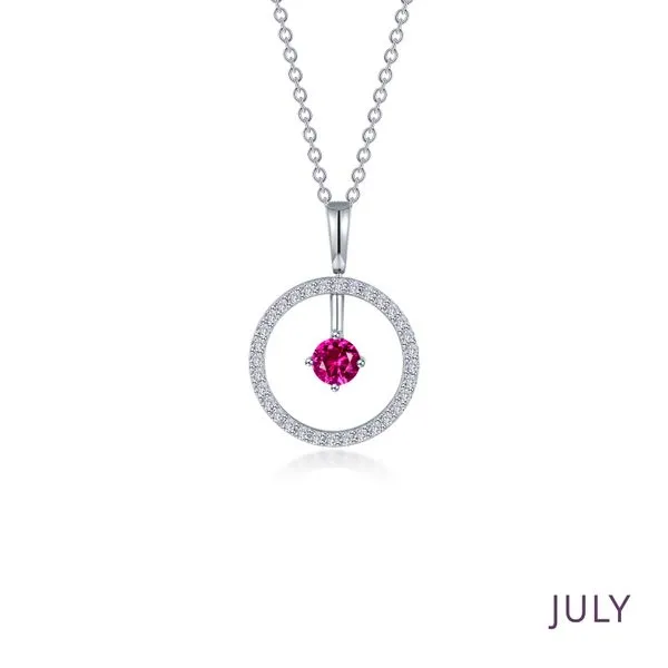 July Birthstone Reversible Open Circle Necklace Conti Jewelers Endwell, NY