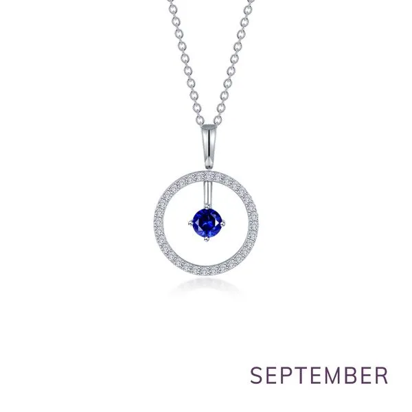 September Birthstone Reversible Open Circle Necklace Conti Jewelers Endwell, NY