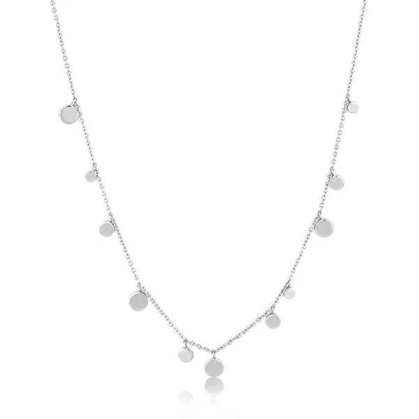 Silver Geometry Mixed Discs Necklace Conti Jewelers Endwell, NY