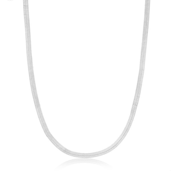 Silver Flat Snake Chain Necklace Conti Jewelers Endwell, NY