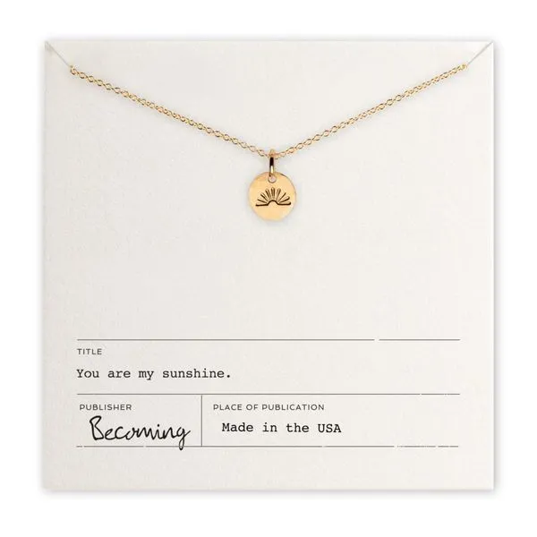 You Are My Sunshine Necklace Gold Conti Jewelers Endwell, NY
