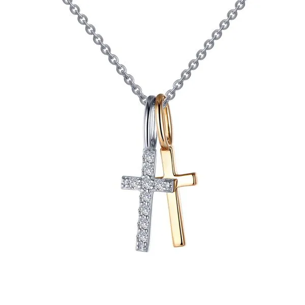 Cross Shadow Charm Pendant Necklace Conti Jewelers Endwell, NY