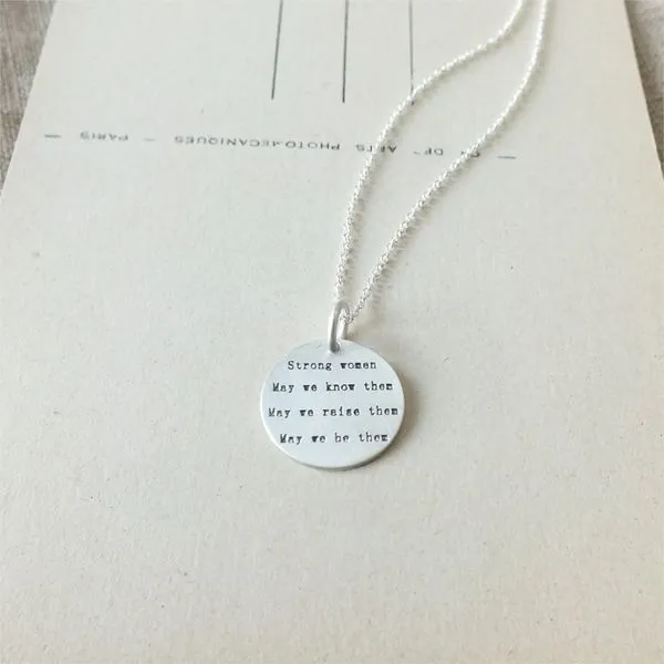 Strong Women Necklace in Sterling Silver Image 2 Conti Jewelers Endwell, NY