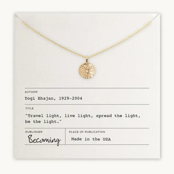 Be The Light Necklace in Yellow Gold Conti Jewelers Endwell, NY
