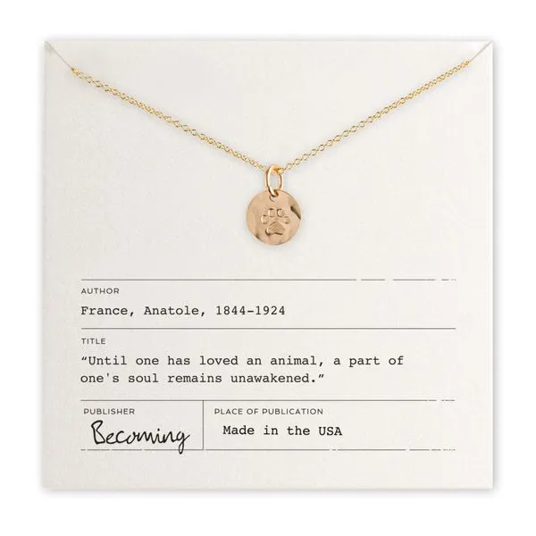 Paw Print Necklace in Gold Conti Jewelers Endwell, NY