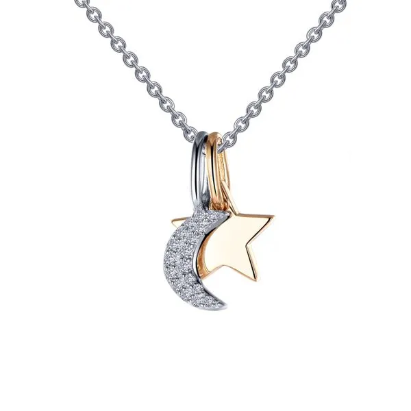 Moon & Star Shadow Charm Necklace Conti Jewelers Endwell, NY