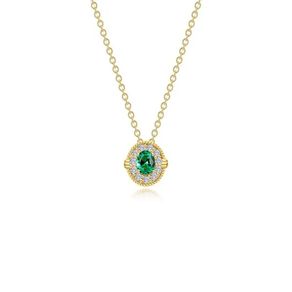 0.51 CTW Halo Necklace in Yellow Gold Conti Jewelers Endwell, NY