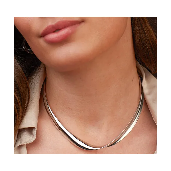 Serenity Grande Collar Necklace in Sterling Silver Image 2 Conti Jewelers Endwell, NY