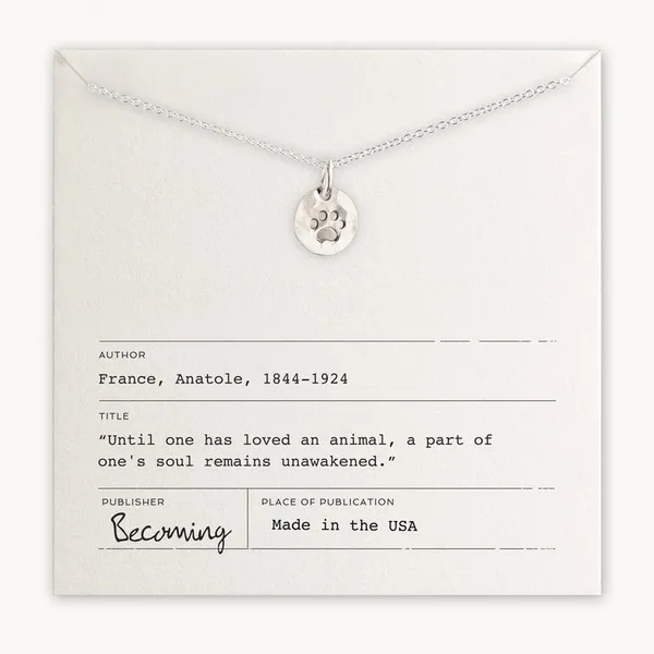 Paw Print Necklace in Sterling Silver Conti Jewelers Endwell, NY