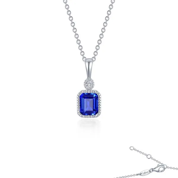 .91 Ctw. Septermber Birthstone Necklace in Sterling Silver Conti Jewelers Endwell, NY