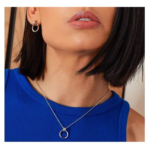 Bevel Unity Necklace in Sterling Silver Image 2 Conti Jewelers Endwell, NY