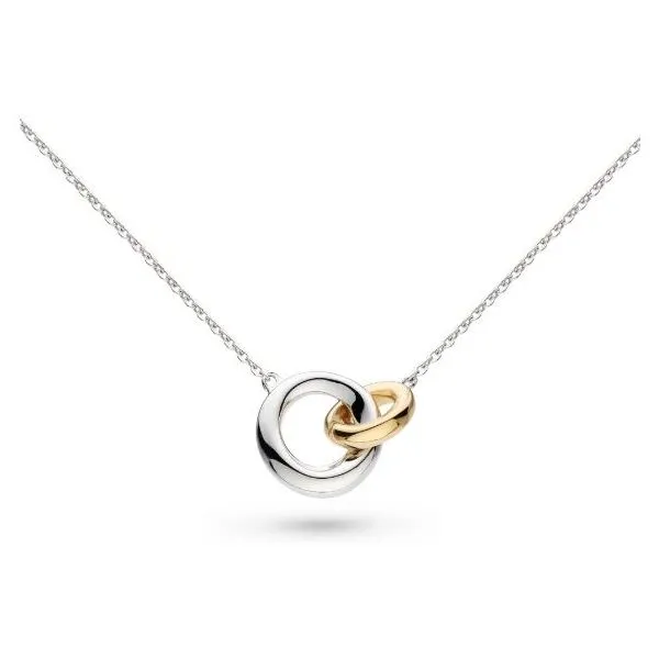 Bevel Cirque Link Golden Necklet in Sterling Silver & 18k Yellow Gold Conti Jewelers Endwell, NY