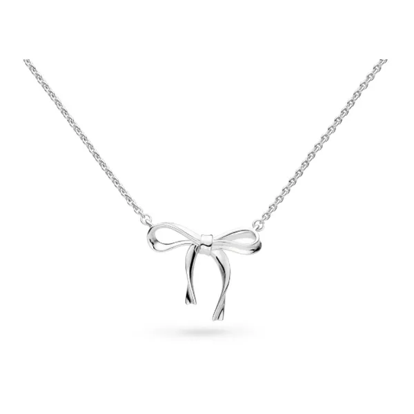 Serenity Ribbon Bow Necklace in Sterling Silver Conti Jewelers Endwell, NY