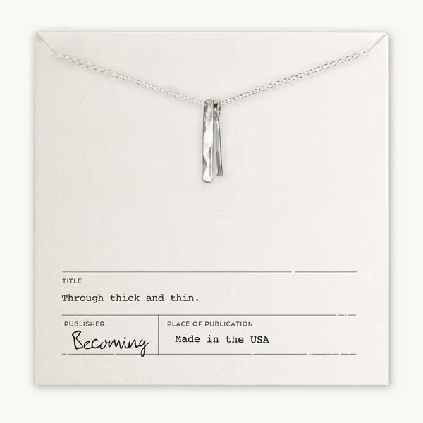 Through Thick & Thin Necklace in Sterling Silver Conti Jewelers Endwell, NY
