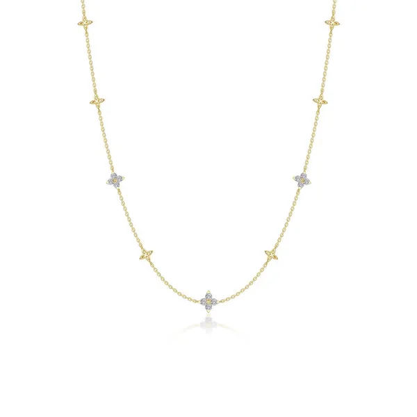 .85Cttw. Trillium Station Necklace in 14k Yellow Gold Conti Jewelers Endwell, NY