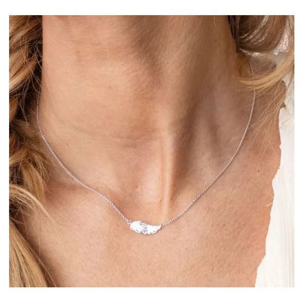 Feather Wisp Necklet in Sterling Silver Image 2 Conti Jewelers Endwell, NY