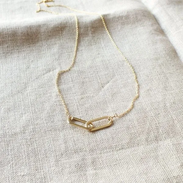 Linked Together Necklace in Yellow Gold Fill Image 2 Conti Jewelers Endwell, NY