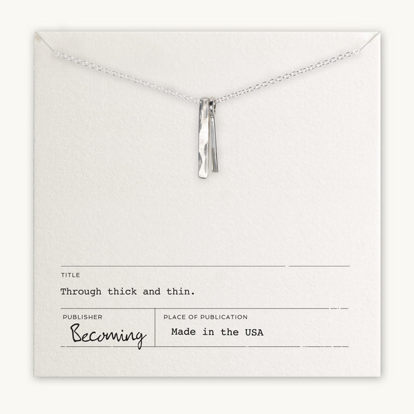 Through Thick & Thin Necklace in Sterling Silver Conti Jewelers Endwell, NY