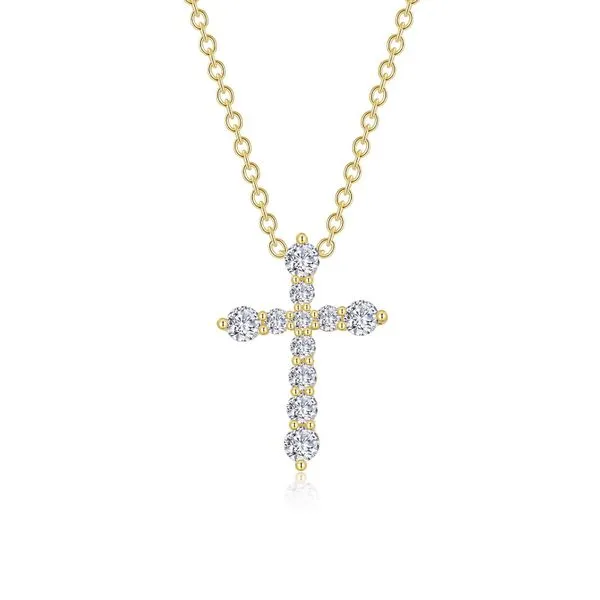 0.67 CTW Cross Pendant Necklace in Yellow Gold Conti Jewelers Endwell, NY