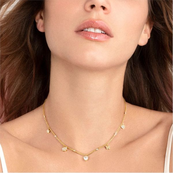 Cubic Zirconia SweetRock Nature Necklace in 22K Yellow Gold Plated Sterling Silver Image 2 Conti Jewelers Endwell, NY