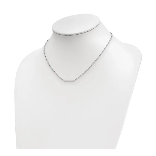 Bar Necklace in Sterling Silver Image 3 Conti Jewelers Endwell, NY