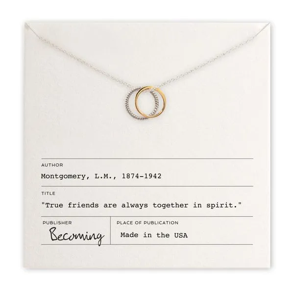 True Friends Necklace in Sterling Silver & Yellow Gold Conti Jewelers Endwell, NY