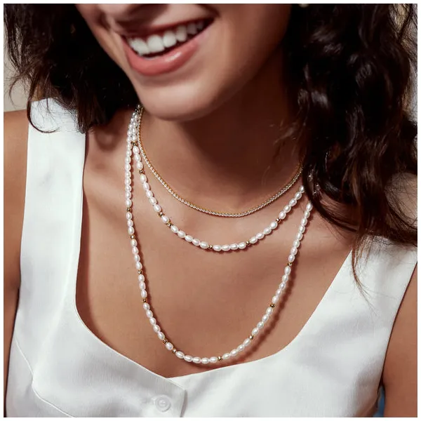 Sterling Silver Gold Plated CZ Pavé Tennis Necklace Image 2 Conti Jewelers Endwell, NY