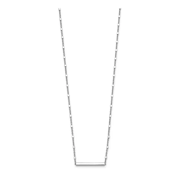 Bar Necklace in Sterling Silver Image 2 Conti Jewelers Endwell, NY