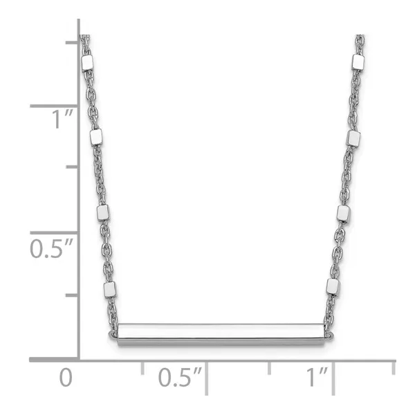 Bar Necklace in Sterling Silver Image 4 Conti Jewelers Endwell, NY
