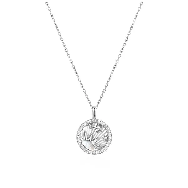 Shiny Sun Star Necklace in Sterling Silver Conti Jewelers Endwell, NY