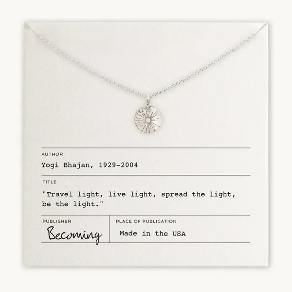 Be The Light Necklace in Sterling Silver Conti Jewelers Endwell, NY