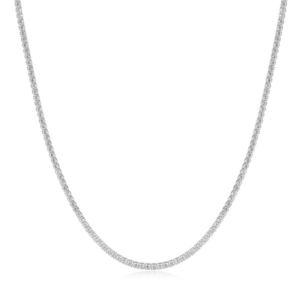 SS CZ Pavé Tennis Necklace Conti Jewelers Endwell, NY