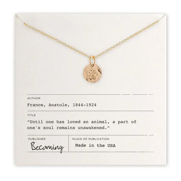 Paw Print Necklace in 14k Yellow Gold-Fill Conti Jewelers Endwell, NY