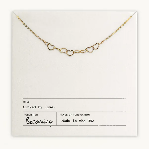 Heart Links Necklace in 14k Yellow Gold-Fill Conti Jewelers Endwell, NY