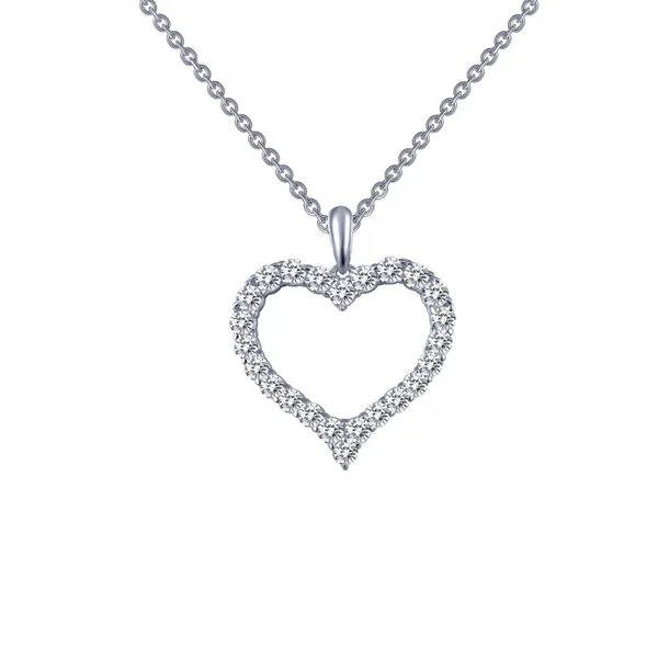SS CZ Open Heart Pendant Necklace Conti Jewelers Endwell, NY