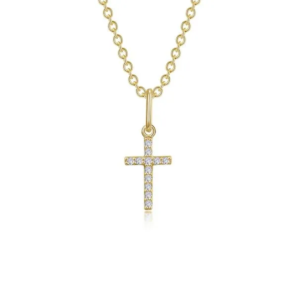 SS YGP CZ Mini Cross Necklace Conti Jewelers Endwell, NY