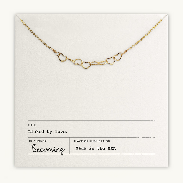 Heart Links Necklace in 14k Yellow Gold-Fill Conti Jewelers Endwell, NY