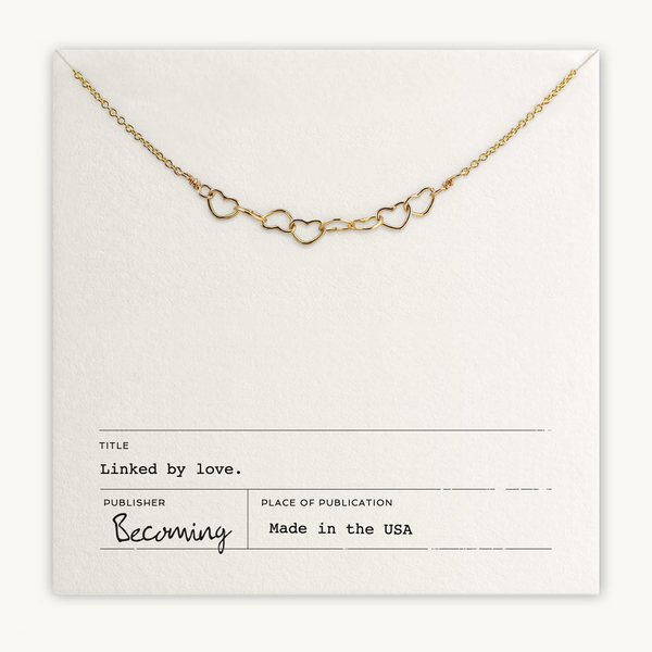 Heart Links Necklace in 14k Yellow Gold-Fill Conti Jewelers Endwell, NY