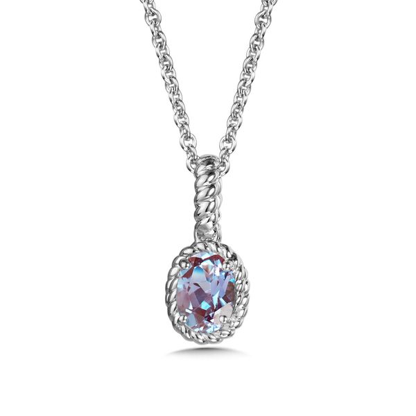 Lab-Grown Alexandrite Birthstone Necklace in Sterling Silver Conti Jewelers Endwell, NY