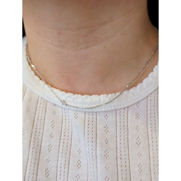 Sideways Cross Necklace in Sterling Silver Image 2 Conti Jewelers Endwell, NY