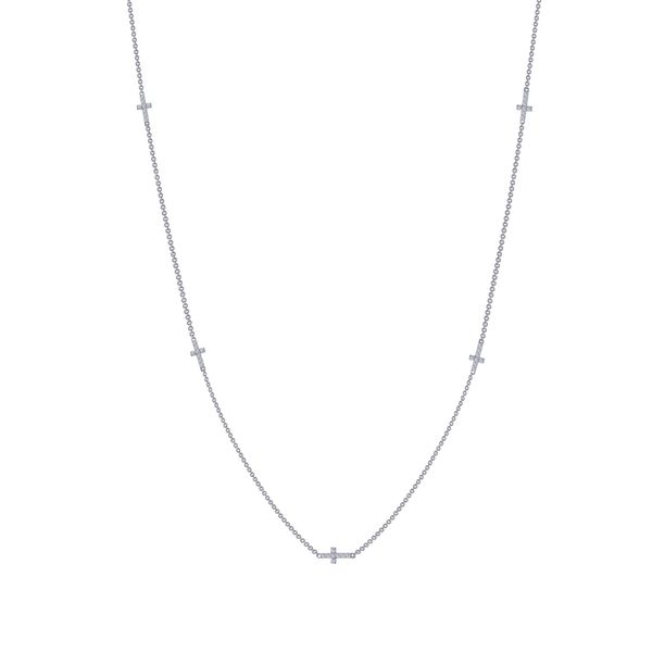 Sideways Cross Necklace in Sterling Silver Conti Jewelers Endwell, NY