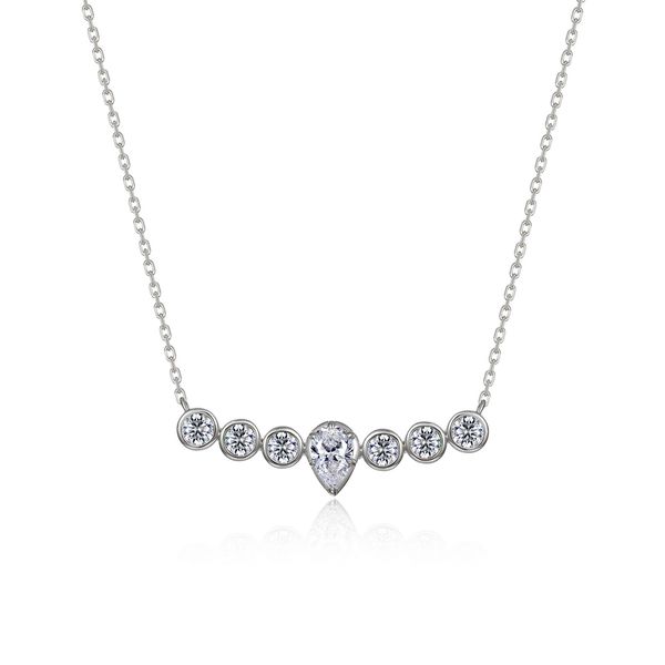 Pear of Joy Bar Necklace in Sterling Silver Conti Jewelers Endwell, NY