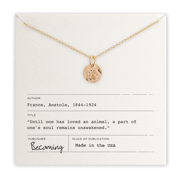 Paw Print Necklace in 14k Yellow Gold-Fill Conti Jewelers Endwell, NY